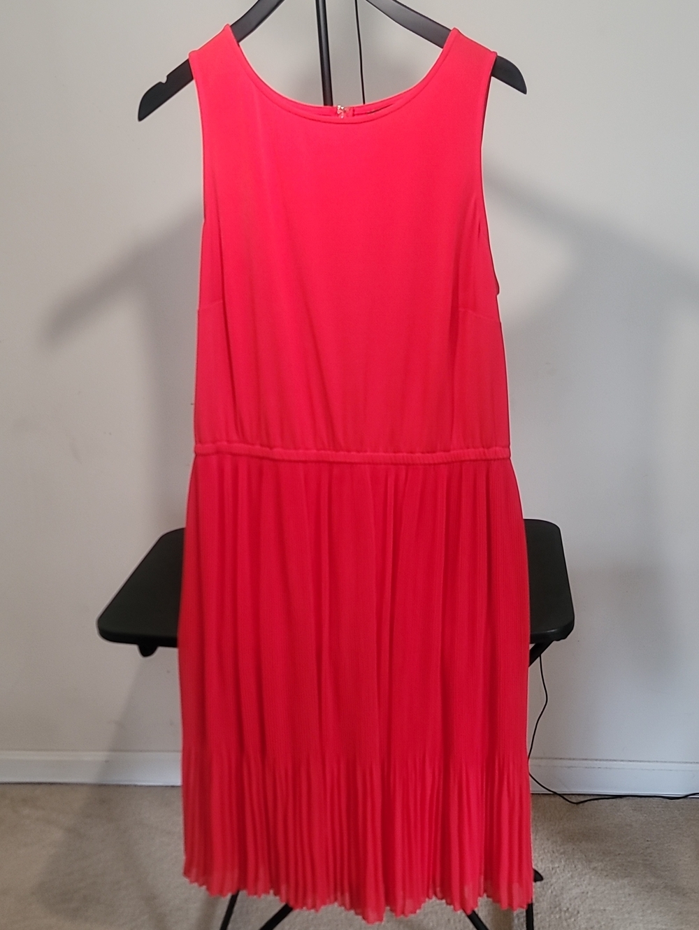 Lane Bryant Bright Coral Sleeveless Midi Dress